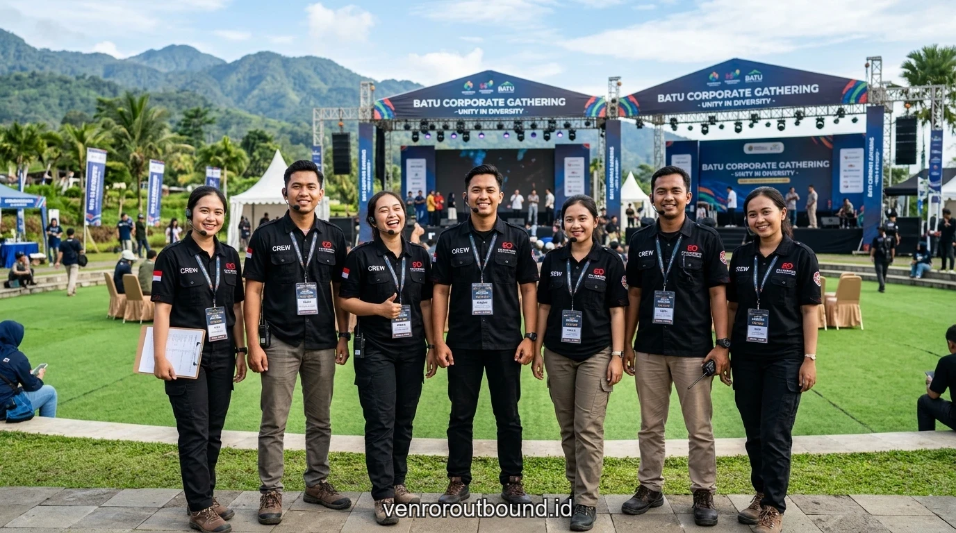 Fasilitas dan modul penunjang Jasa Event Organizer & Outbound Mass Corporate Family Gathering