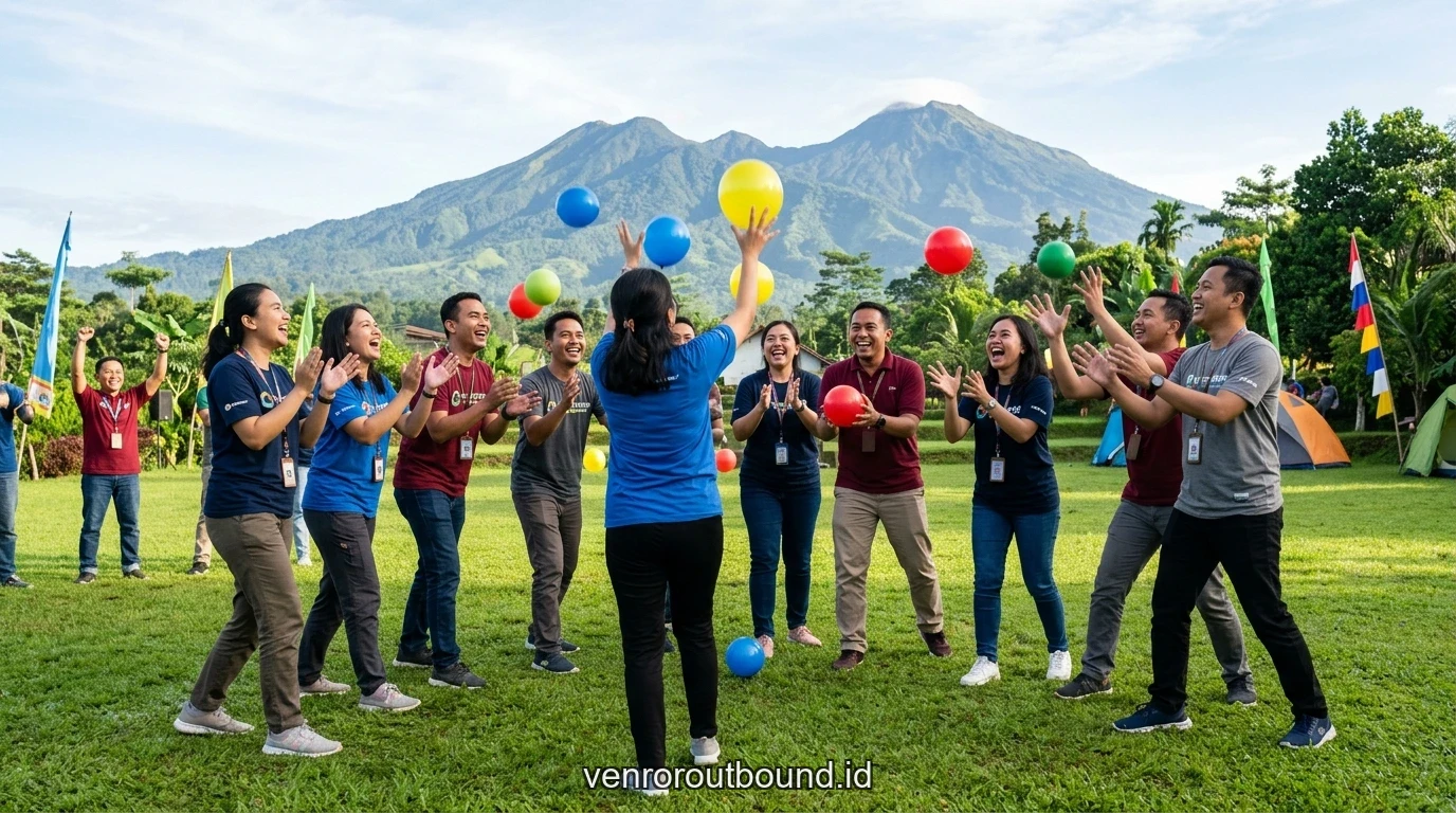 Fasilitas dan modul penunjang Mengelola Stres Kerja Karyawan Melalui Sesi Mindfulness & Fun Games Outdoor