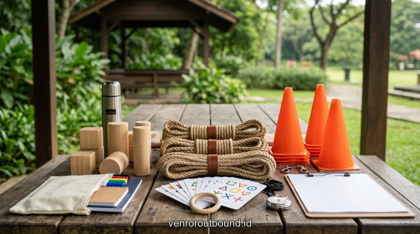 Fasilitas dan modul penunjang Paket Outbound Conflict Resolution & Communication Synergy Corporate