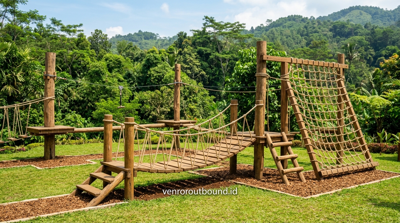 Fasilitas dan modul penunjang Paket Outbound Edukasi & Character Building Sekolah Dasar Batu & Malang